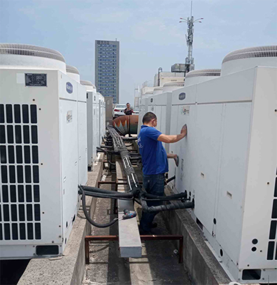 霞山中央空调制热和不制冷系统维修方法